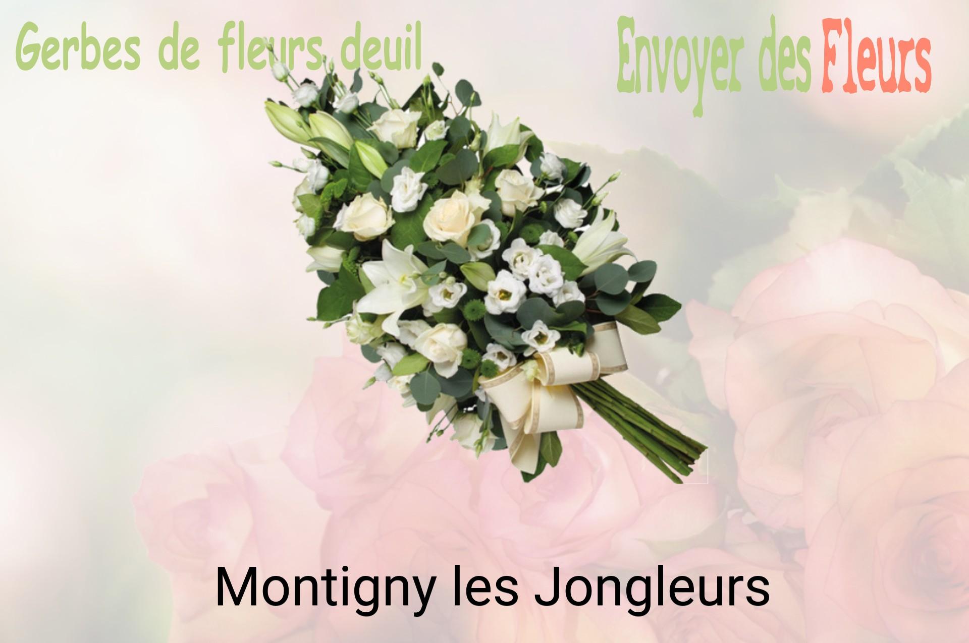 Gerbe de fleurs de deuil livrée à Montigny-les-Jongleurs